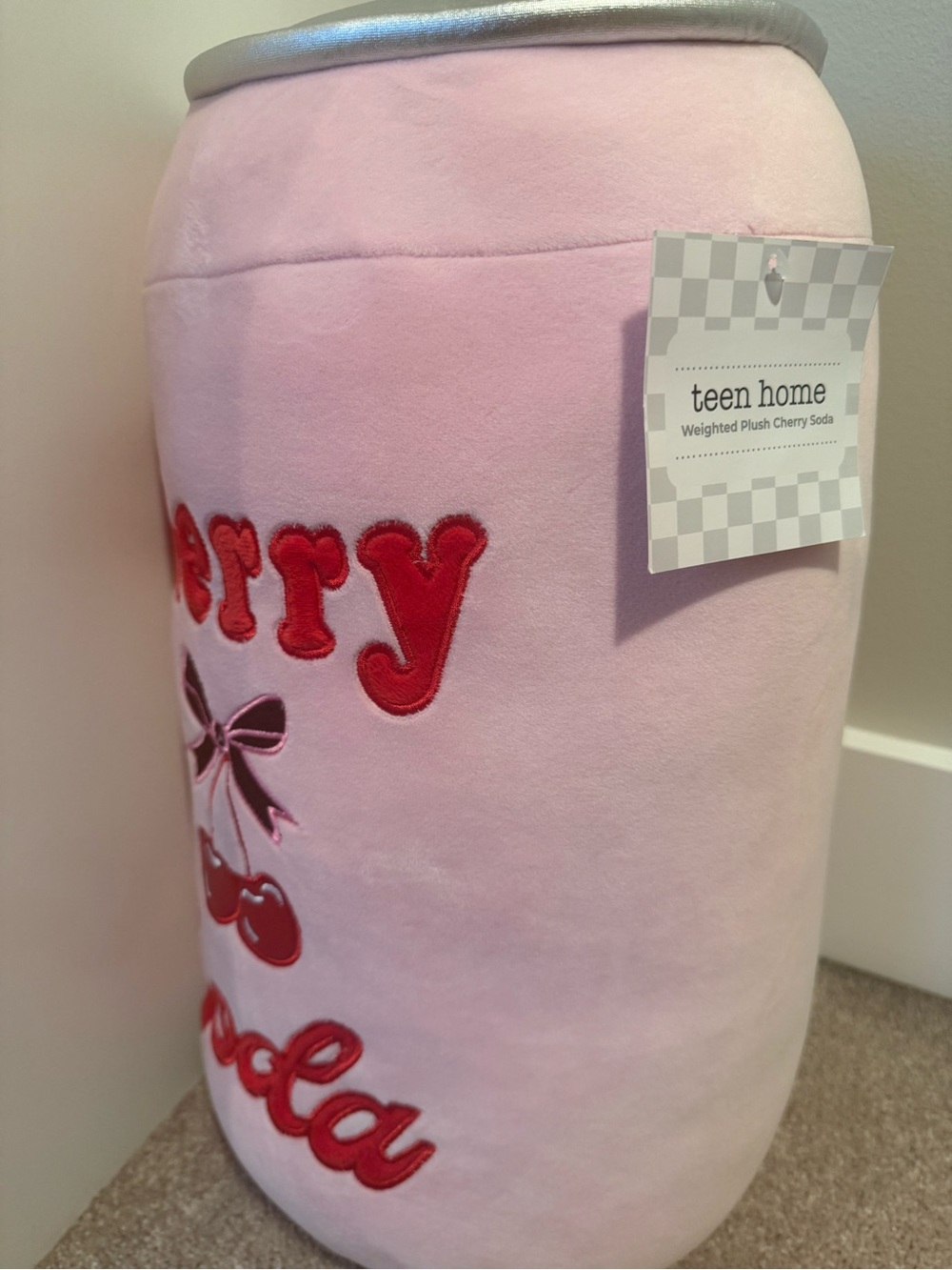 Target Teen Home Pink Cherry Soda Plush Pillow